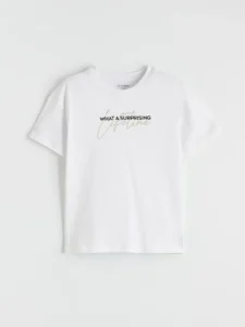 LC WAIKIKI White Crew Neck Printed Boys' T-Shirt