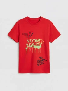 LC WAIKIKI Red Short Sleeve Crew Neck Boys' T-Shirt