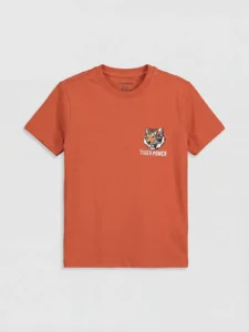 LC WAIKIKI Orange Crew Neck Printed Boys' T-Shirt - Image 2