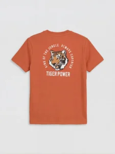 LC WAIKIKI Orange Crew Neck Printed Boys' T-Shirt - Image 3