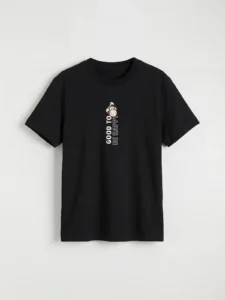 LC WAIKIKI Black Crew Neck Printed Boys' T-Shirt