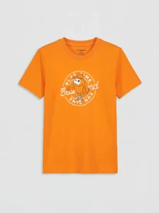 LC WAIKIKI Orange Crew Neck Printed Boys' T-Shirt
