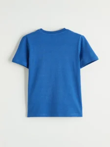 LC WAIKIKI Blue Crew Neck Printed Boys' T-Shirt - Image 3