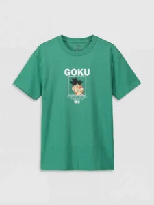 LCW Kids Green Crew Neck Dragon Ball Printed Boys' T-Shirt - Image 3