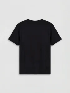 LCW Kids Black Crew Neck Dog Man Printed Boys' T-Shirt - Image 4