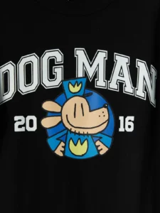 LCW Kids Black Crew Neck Dog Man Printed Boys' T-Shirt - Image 5