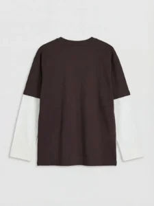 LCW Kids Brown Crew Neck Minecraft Printed Boys' T-Shirt - Image 2