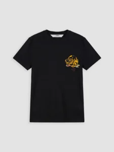 LC WAIKIKI Black Crew Neck Printed Boys' T-Shirt