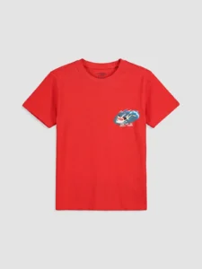 LC WAIKIKI Red Crew Neck Printed Boys' T-Shirt