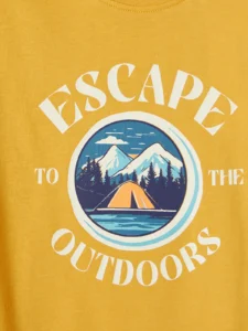 LC WAIKIKI Yellow Crew Neck Printed Boys' T-Shirt - Image 3