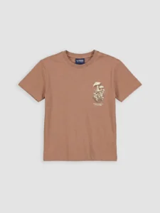 LC WAIKIKI Brown Crew Neck Printed Boys' T-Shirt