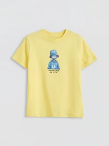 LC WAIKIKI Yellow Printed Boys' T-Shirt