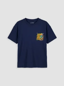 LC WAIKIKI Navy Blue Printed Boys' T-Shirt