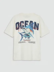 LCW Kids White Crew Neck Printed Boys' T-Shirt - Image 4