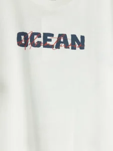 LCW Kids White Crew Neck Printed Boys' T-Shirt - Image 5