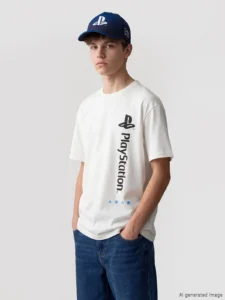LCW Kids White PlayStation Printed Boys' T-Shirt