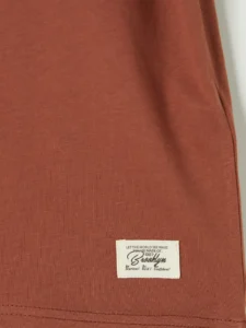 LCW Kids Brown Crew Neck Short Sleeve Boys' T-Shirt - Image 3
