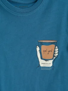 LC WAIKIKI Blue Crew Neck Printed Boys' T-Shirt - Image 3