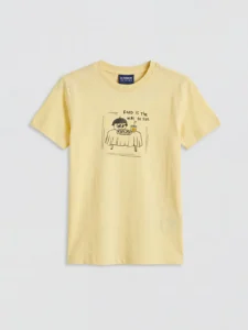 LC WAIKIKI Yellow Crew Neck Printed Boys' T-Shirt