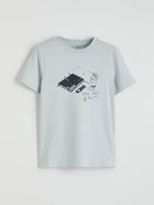 LC WAIKIKI Gray Printed Boys' T-Shirt