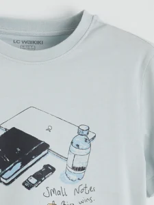 LC WAIKIKI Gray Printed Boys' T-Shirt - Image 2
