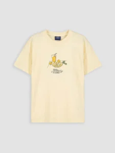 LC WAIKIKI Beige Crew Neck Printed Boys' T-Shirt