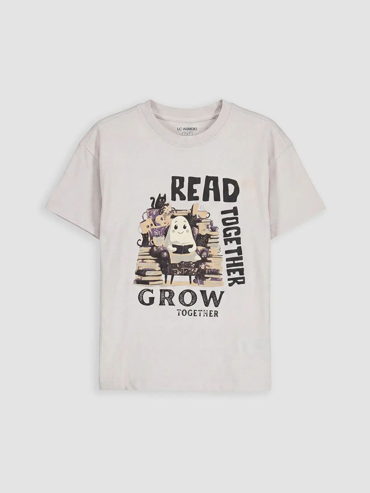 S6EA39Z4-FZQ_1 LC WAIKIKI Lilac Crew Neck Printed Boys' T-Shirt - Image 1