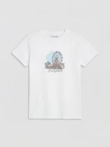 LC WAIKIKI White Crew Neck Printed Boys' T-Shirt