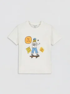 LC WAIKIKI Gray Printed Boys' T-Shirt