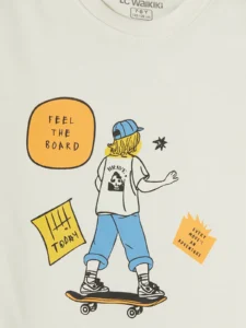 LC WAIKIKI Gray Printed Boys' T-Shirt - Image 3