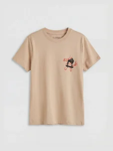 LC WAIKIKI Beige Printed Boys' T-Shirt