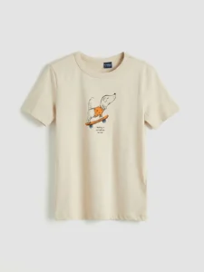LC WAIKIKI Beige Crew Neck Boys' T-Shirt