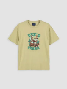 LC WAIKIKI Khaki Crew Neck Printed Boys' T-Shirt