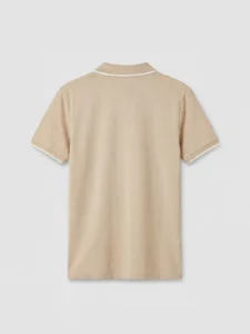 LCW Kids Beige Polo Shirt Collar textured Boys' T-Shirt - Image 4