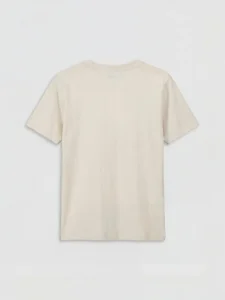 LCW Kids Beige Crew Neck New York Printed Boys' T-Shirt - Image 3