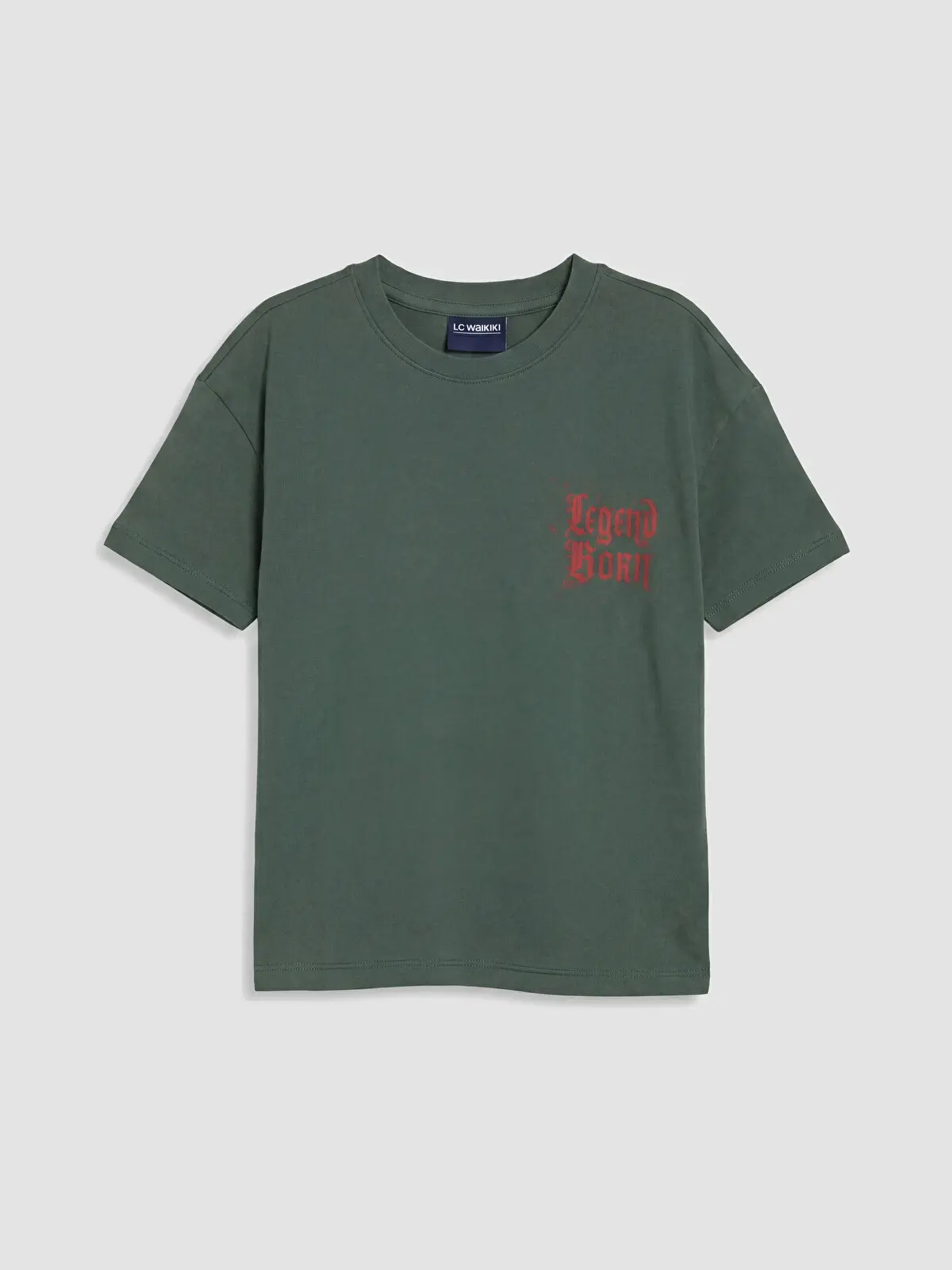 S6EE37Z4-HFB_1 LC WAIKIKI Green Printed Boys' T-Shirt - Image 1
