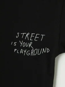 LC WAIKIKI Black Crew Neck Printed Boys' T-Shirt - Image 3