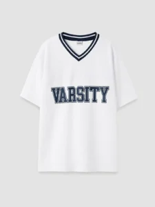 LCW Kids Blue V-neck Printed Boys' T-Shirt - Image 6