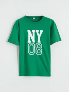 LCW Kids Green Crew Neck Boys' Printed T-Shirt - Image 3