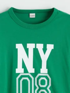 LCW Kids Green Crew Neck Boys' Printed T-Shirt - Image 4