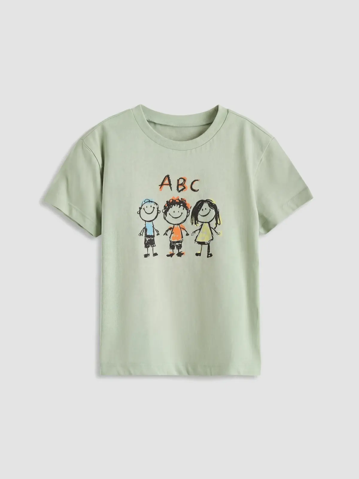 S6EK81Z1-FHV_1 LC WAIKIKI Green Printed Boys' T-Shirt - Image 1