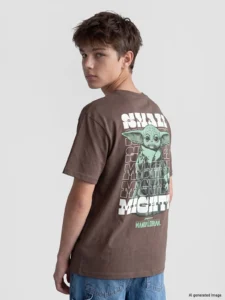 LCW Kids Brown The Mandalorian Printed Boys' T-Shirt - Image 2