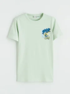 LCW Kids Green SpongeBob Printed Boys' T-Shirt - Image 3