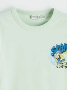 LCW Kids Green SpongeBob Printed Boys' T-Shirt - Image 5