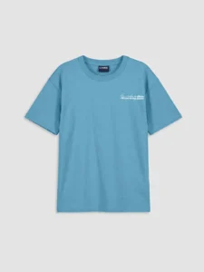 LCW Kids Blue Crew Neck Printed Boys' T-Shirt - Image 2