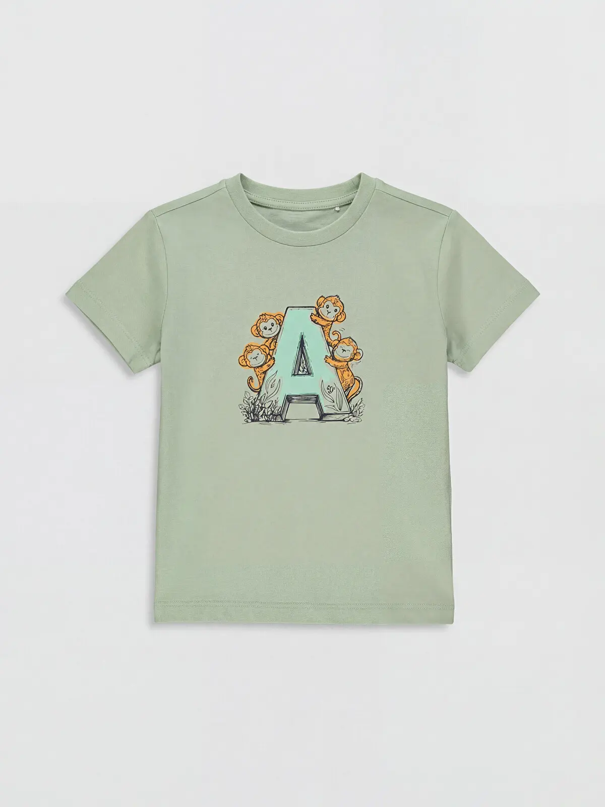 S6EP63Z1-FHV_1 LC WAIKIKI Green Boys' Printed T-Shirt - Image 1