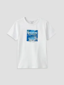 LC WAIKIKI White Crew Neck Printed Boys' T-Shirt