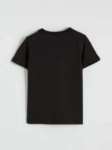 LC WAIKIKI Black Crew Neck Printed Boys' T-Shirt - Image 3