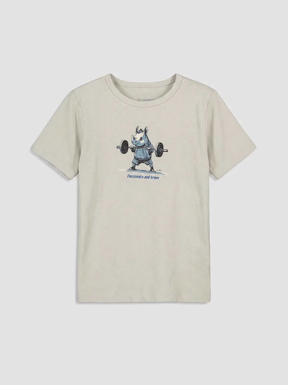 S6ER74Z4-FRY_1 LC WAIKIKI Green Crew Neck Printed Boys' T-Shirt - Image 1