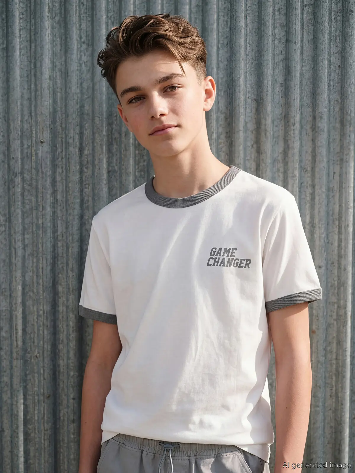 S6FI10Z4-R9J_1 LCW Kids White Crew Neck Printed Boys' T-Shirt - Image 1